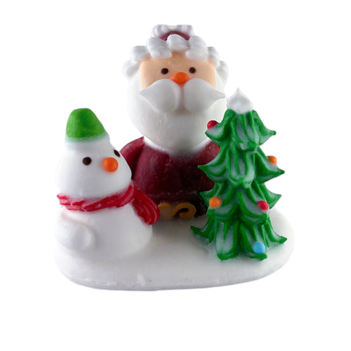 3D Edible Santa Snowman Gingerbread House Decoration/Cake Toppers/ 12 pk