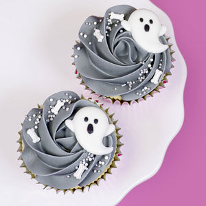 Flying Ghost Halloween Royal Icing cake topper edible layons 150/pkg