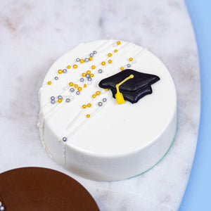 Mini Graduation Hat/Cap and Diploma Royal Icing Decorations - Bulk Pkg
