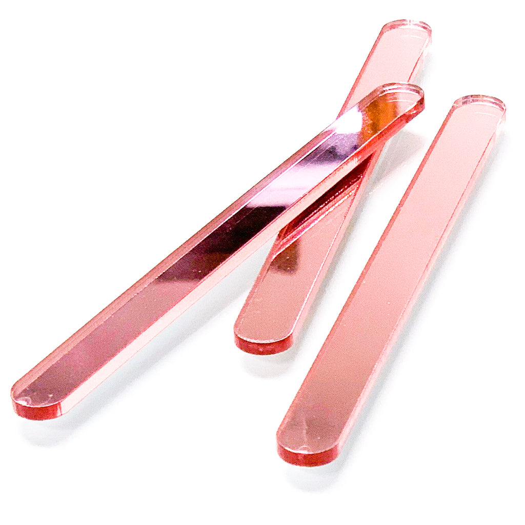 ACRYLIC POPSICLE STICKS ROSE GOLD 25PC — Cakers Warehouse