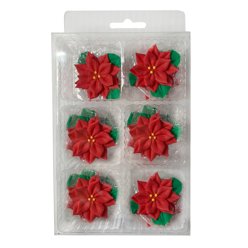 Large Poinsettia Royal Icing Decorations - Retail Package – Summit Baking  Supplies