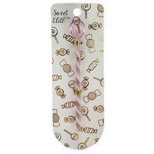 Glass Candy/Sugar Spoon- Pink Stripe, carded
