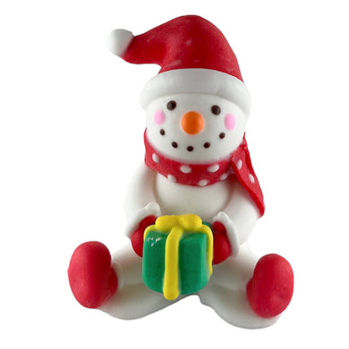 Edible Snowman with Present Gingerbread House Decoration/12 pk