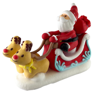 3D Royal Icing Santa and Sleigh Gingerbread House & Cake Toppers/10 pk
