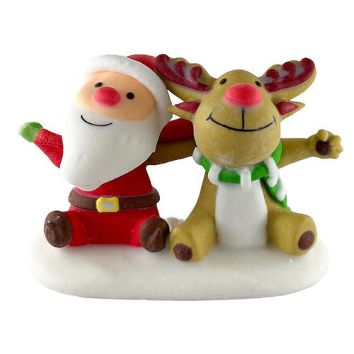 Edible Santa & Deer Gingerbread House & Cake Toppers/20 pk
