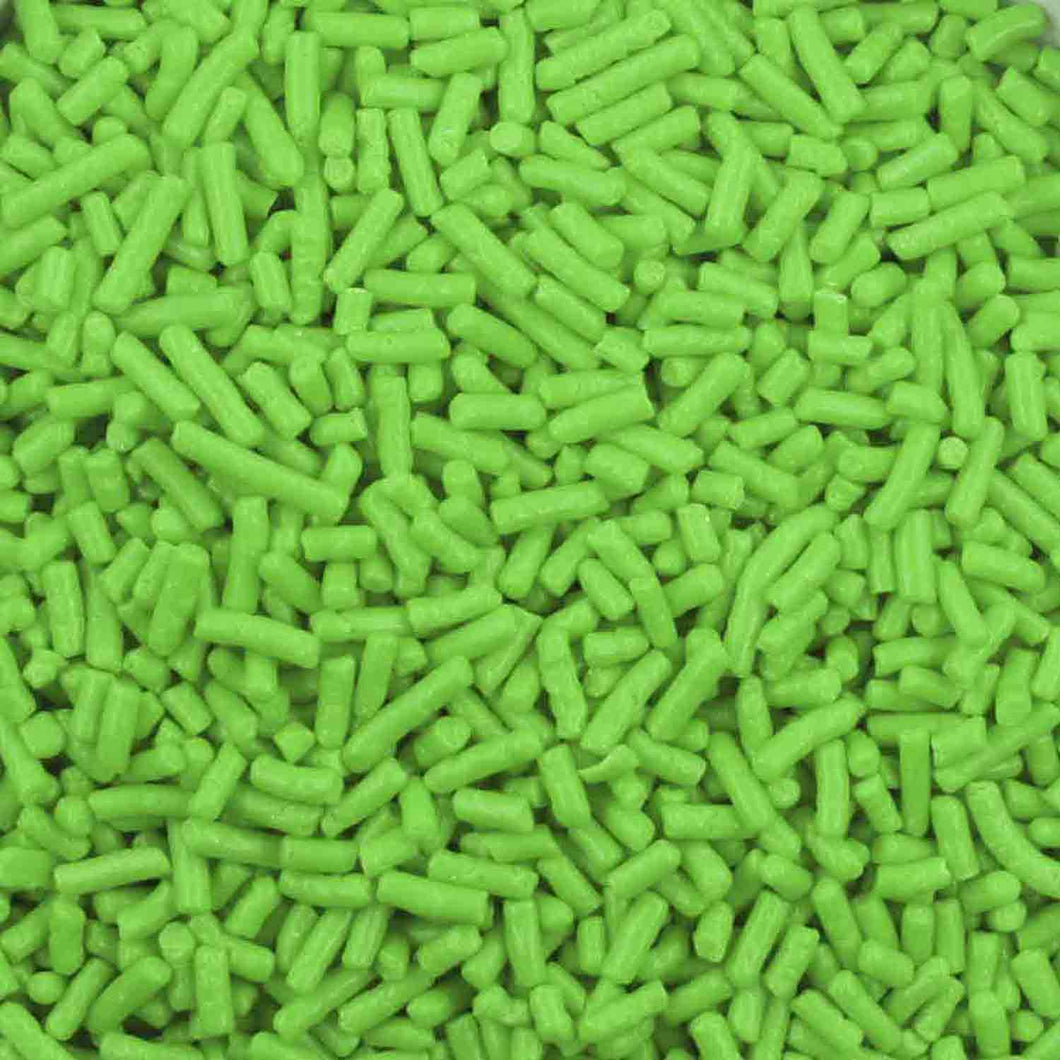 Lime Green Jimmies Sprinkles, Bulk 25 lbs.