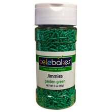 Celebakes Garden Green Jimmies- pack of 6 jars- 3.2 ounce each