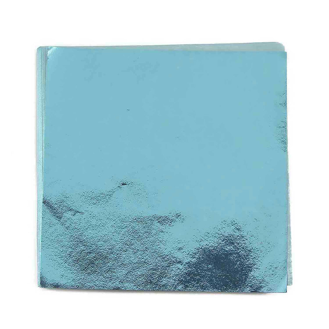 3 x 3 Light Blue Candy Foil Squares, Case of 1000