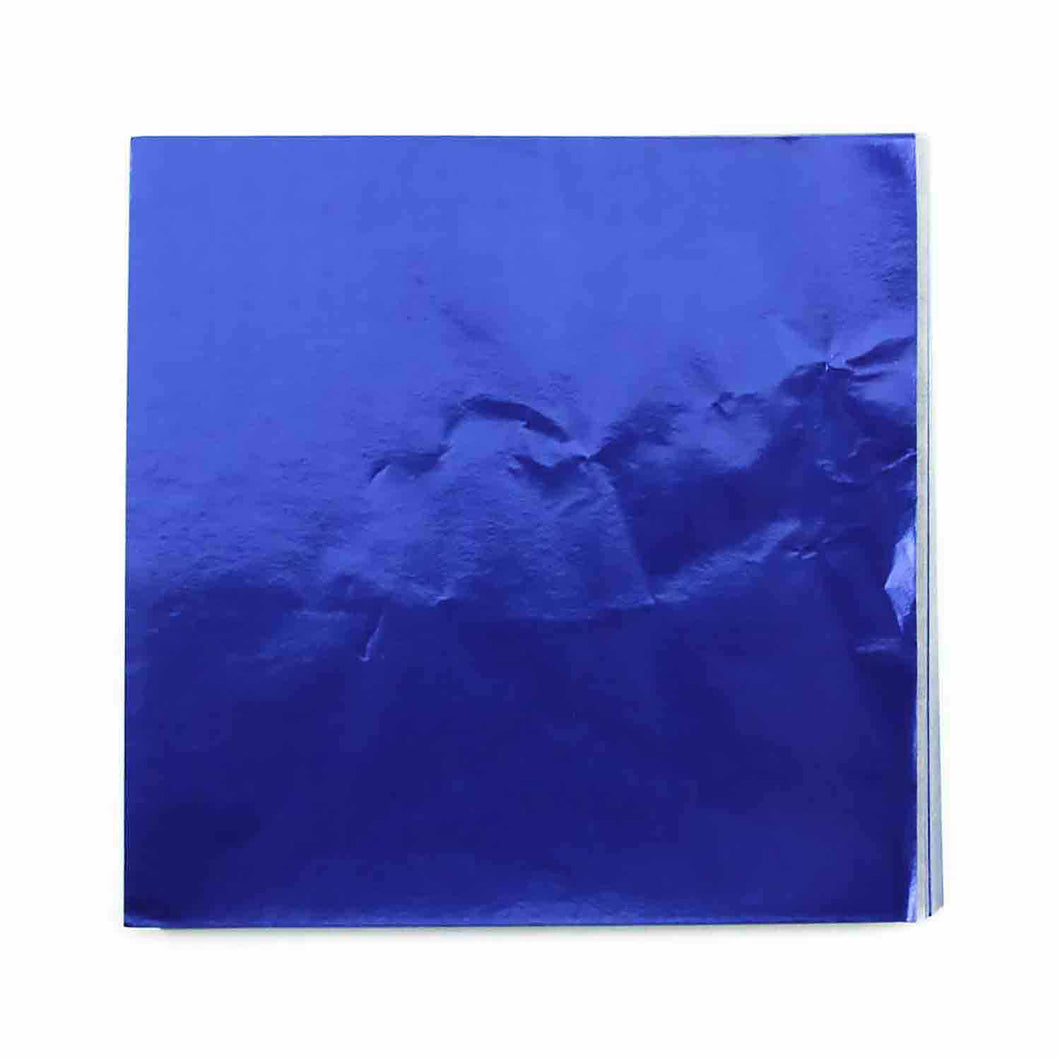 4 x 4 Royal Blue Candy Foil Squares, Case of 1000