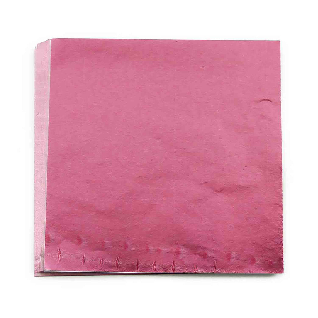 3 x 3 Pink Candy Foil Squares, Case of 1000