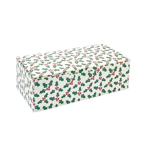 1/2 Pound Folding One-Piece Boxes, Holly & Berries