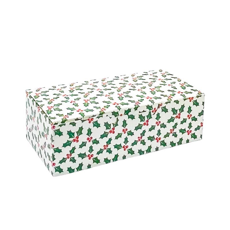 1/2 Pound Folding One-Piece Boxes, Holly & Berries