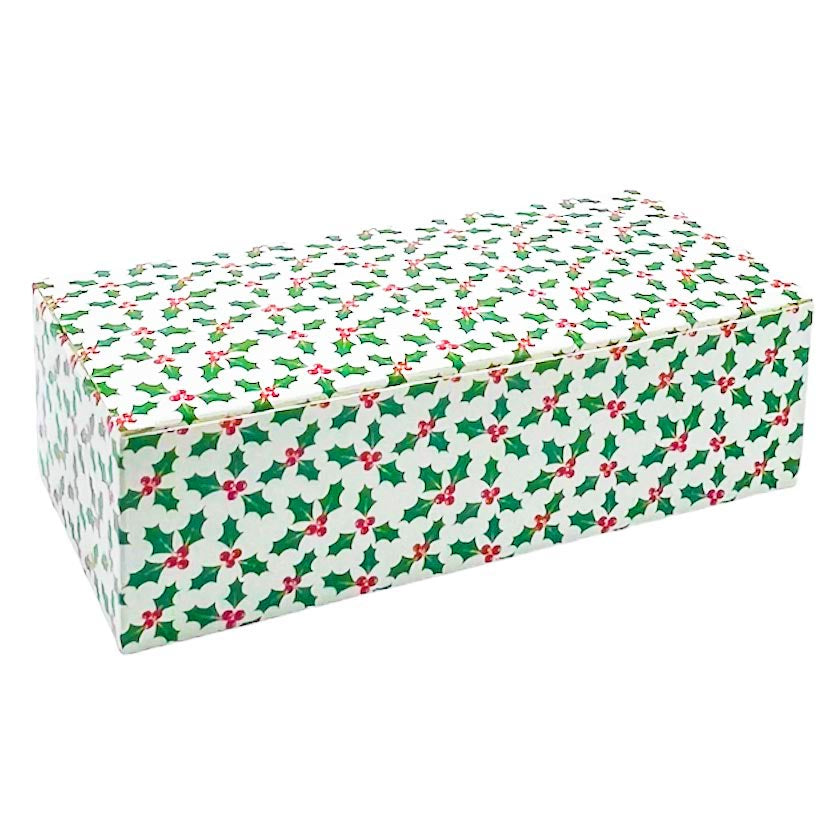 1 Pound Folding One-Piece Boxes, Holly & Berries