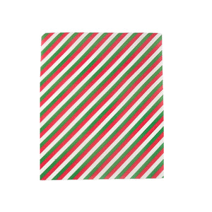 Holiday Stripes Wax Paper Wrappers for Caramels, Case of 1000