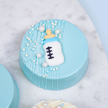 Baby Bottle Blue Royal Icing Cupcake Decorations - Bulk