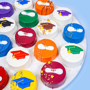 Graduation Hat/Cap and Diploma: Burgundy Set, Royal Icing Decorations - Retail