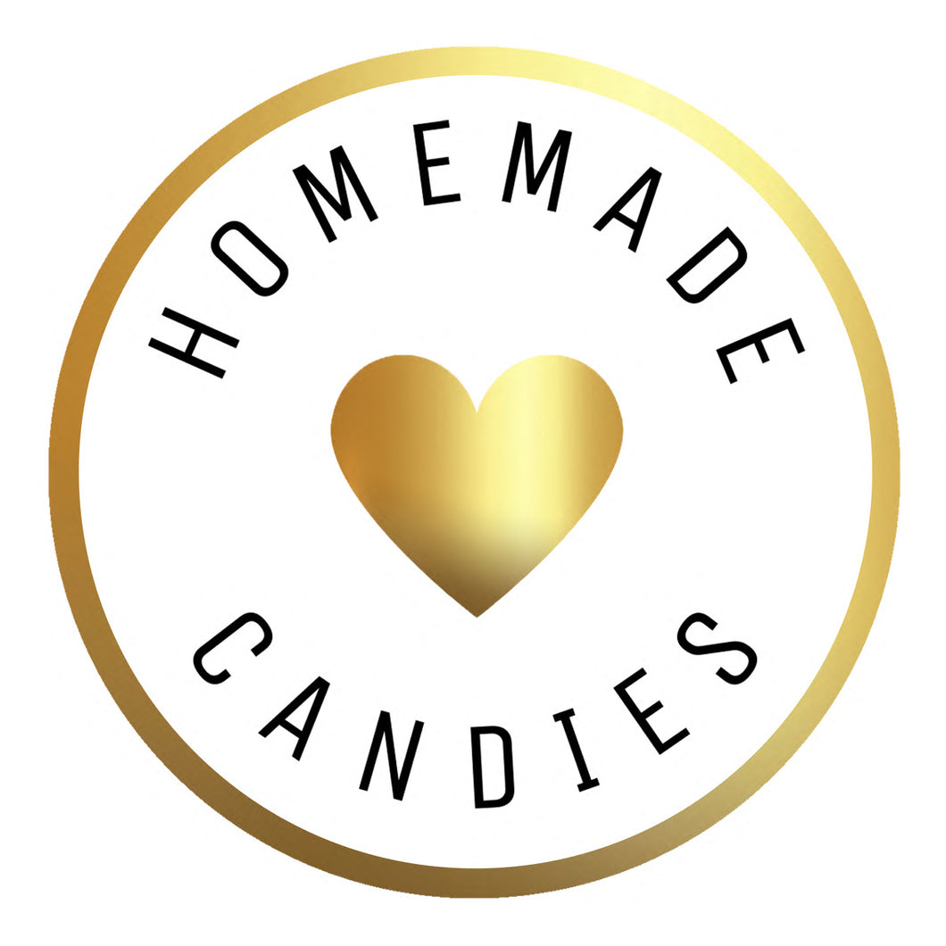 Homemade Candies Stickers, Gold Foil 500/roll