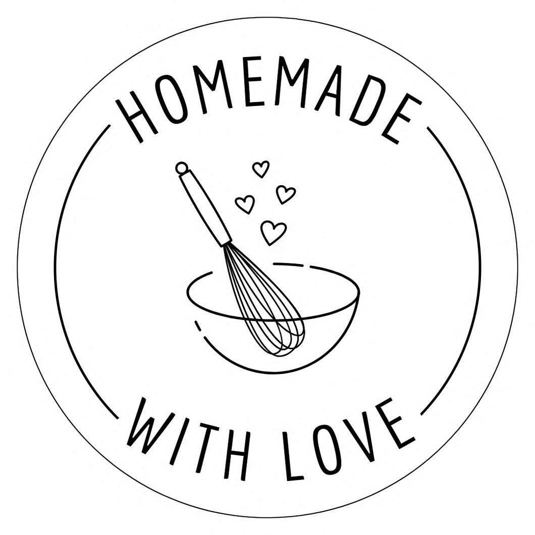 Homemade with Love Treats Stickers, 500/roll