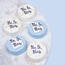 Mr. and Mrs. Royal Icing Edible Cupcake Decorations Retail pkg