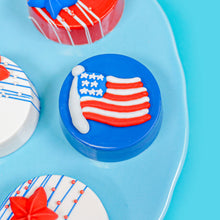 USA Flag Royal Icing Edible Cupcake Decorations, Retail pkg