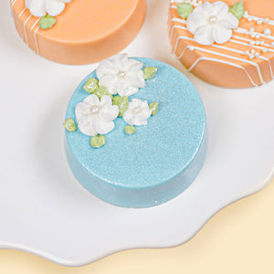 White Flower Royal Icing Edible Cupcake Decorations Bulk/300