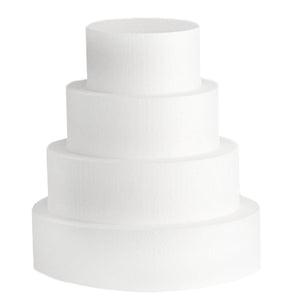 Round Styrofoam Cake Dummies | Height: 4"