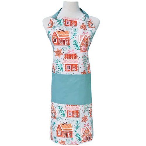 Holiday / Christmas Adult Apron- Sweet Gingerbread Houses