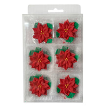 Large Poinsettia Royal Icing Decorations - Retail Package