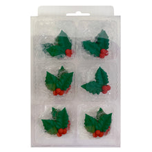Large Holly Royal Icing Decorations - Retail Package