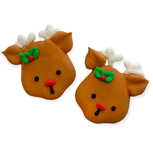 Medium Reindeer Royal Icing Decorations - Retail Package