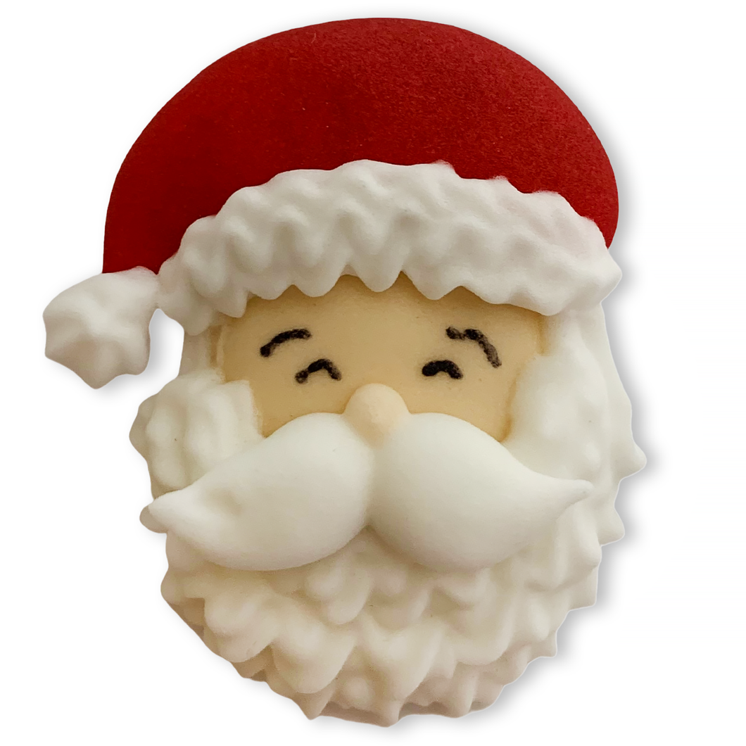 Large Traditional Santa Royal Icing Decorations - Retail Package