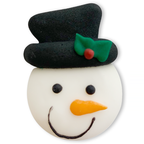 Large Snowman Face Royal Icing Decorations - Retail Package