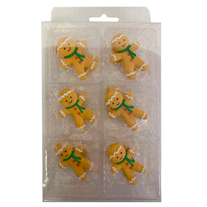 Medium Gingerbread Boy Royal Icing Decorations - Retail Package