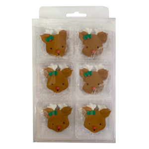 Medium Reindeer Royal Icing Decorations - Retail Package