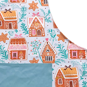Holiday / Christmas Adult Apron- Sweet Gingerbread Houses