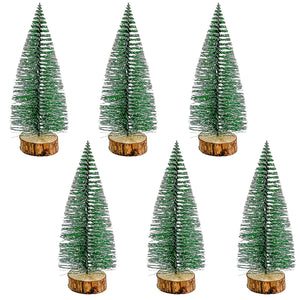 Snow-Tipped Holiday 6" Christmas Tree Cake Toppers 6/pkg