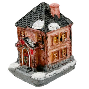 Miniature Winter Christmas Village House with LED Lights