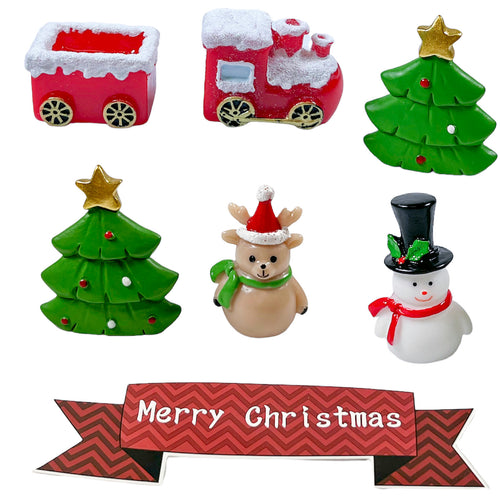 Gingerbread House Decorations, Train, Reindeer, Snowman, Trees Cake & Cupcake Toppers
