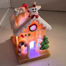 Miniature Christmas Gingerbread Village House with LED Lights